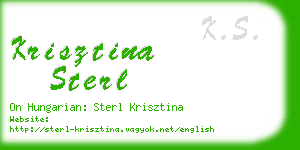 krisztina sterl business card